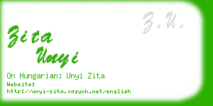 zita unyi business card